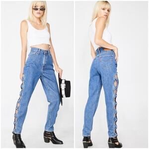 LEVI'S Premium Mom Women's Jeans Bow Side Seam Size 31